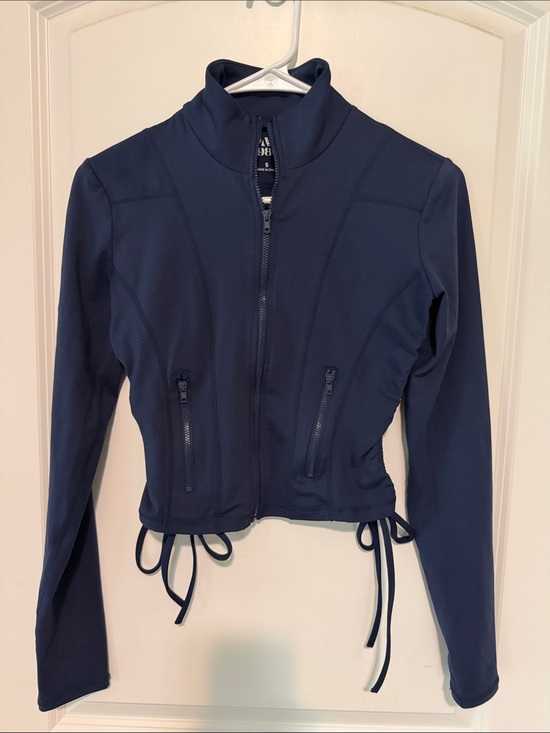 PacSun Jackets & Blazers - Women’s Pac Sun Navy Zip-Up Athletic Jacket with Drawcord Waist